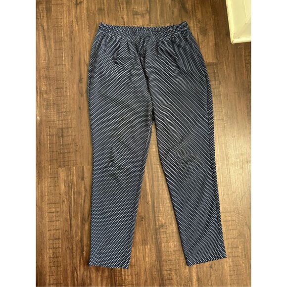 H&M Blue Elastic Drawstring Waist Harem Pants with Pockets, Sz Large - Picture 8 of 8